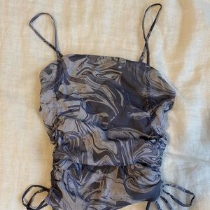 Urban outfitters printed cinched top